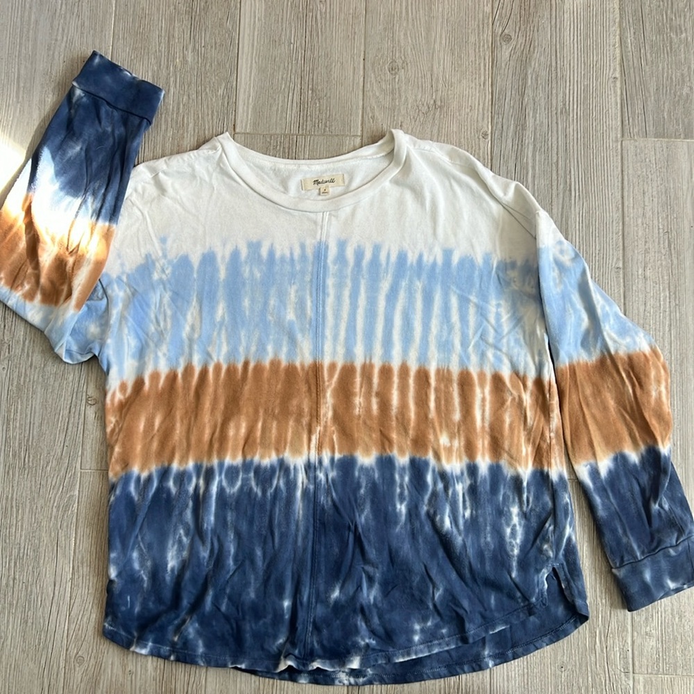 Madewell long sleeve, tie dye shirt, small